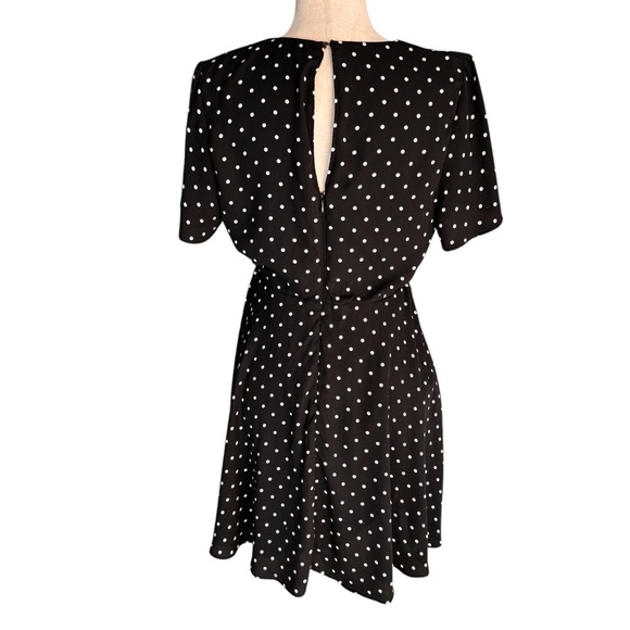 Express Polka Dot Black Dress - Picture 3 of 8